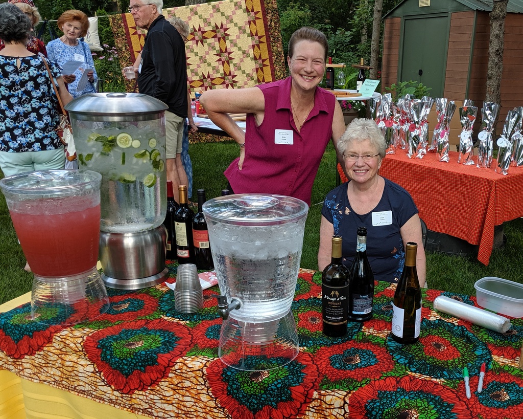 View of the beverage table at the 2019 Heart To Care Tanzania garden party