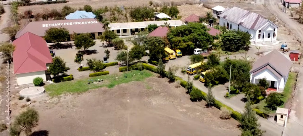 Aerial view of Bethany Pre & Primary School in November 2021