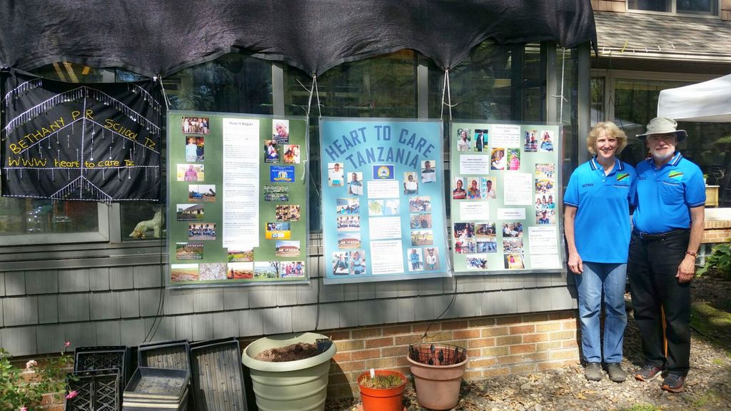 Educational signs at the Heart To Care Tanzania plant sale