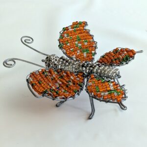 Butterfly - Orange with silver body